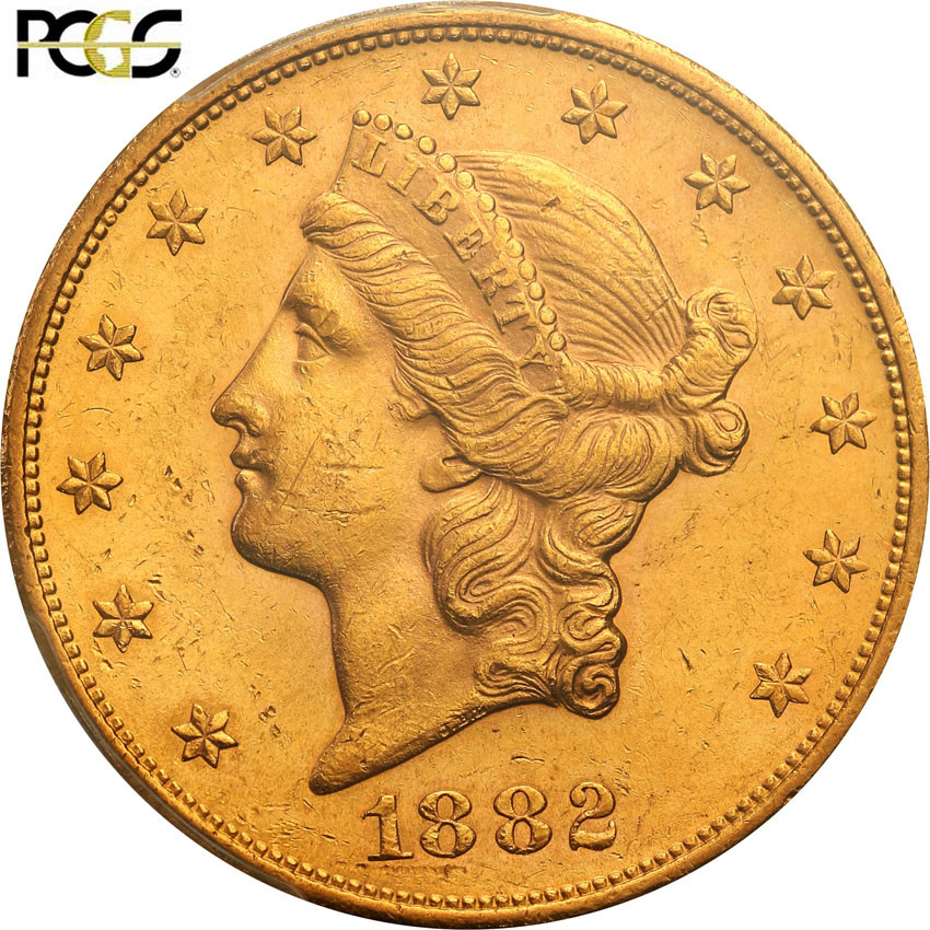 USA 20 dolarów 1882 S San Francisco PCGS MS61 RZADKA